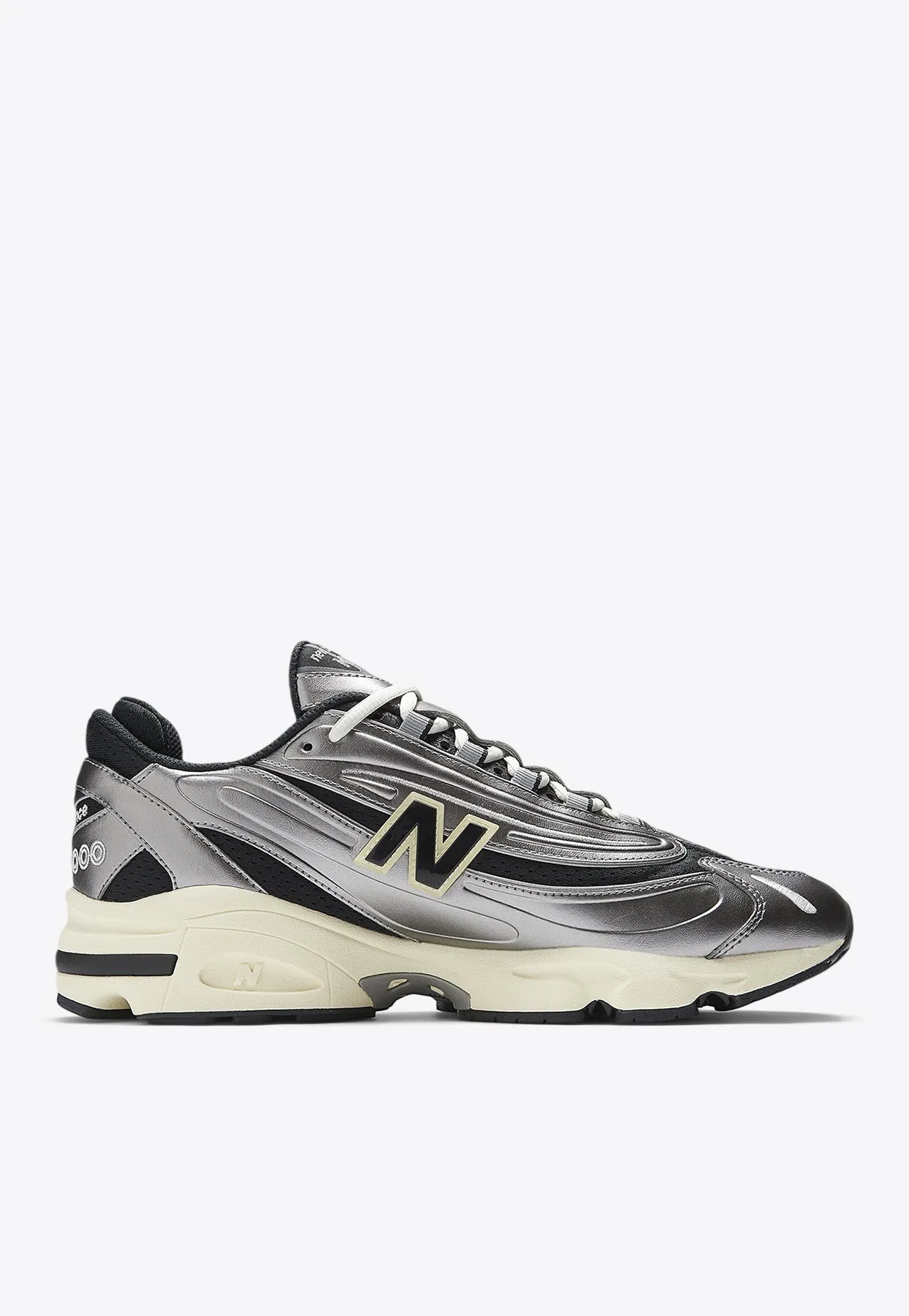 1000 Low-Top Sneakers in Silver Metallic with Black and Dawn Glow New Balance Women's Coco Delray Tennis Shoes