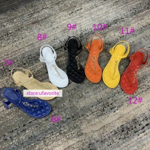 Flip Flops Reddit 1cm leather flats sandals chain fashion Flip flops shoes women 2022new 35-41