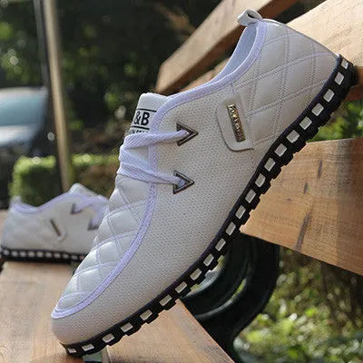 2017 new Fashion korean leisure men shoes spring men footwear autumn PU leather men flat shoes breathable casual men's flats Wedding Shoes For Flat Feet