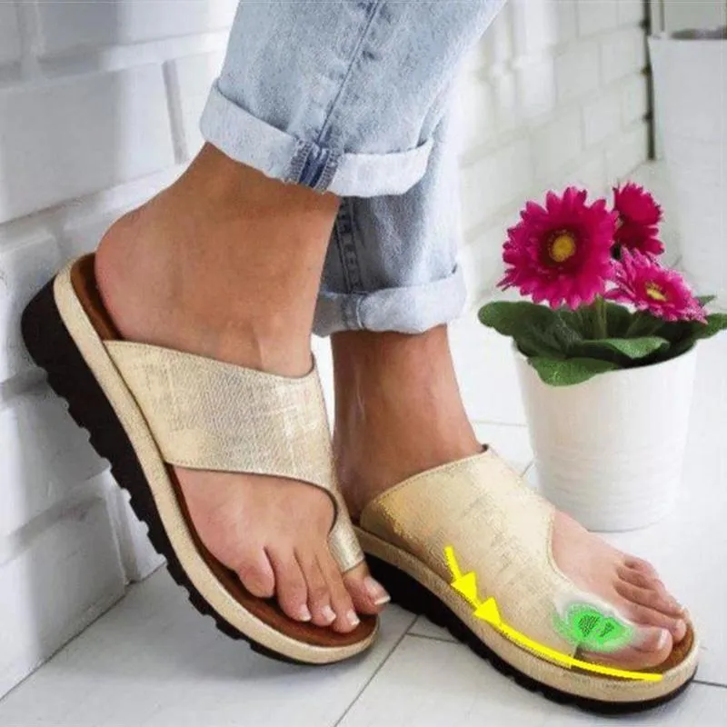 Wedge Heel Slippers 50% OffOrthopedic Premium Toe Corrector Bunion Comfy Foot Sandals