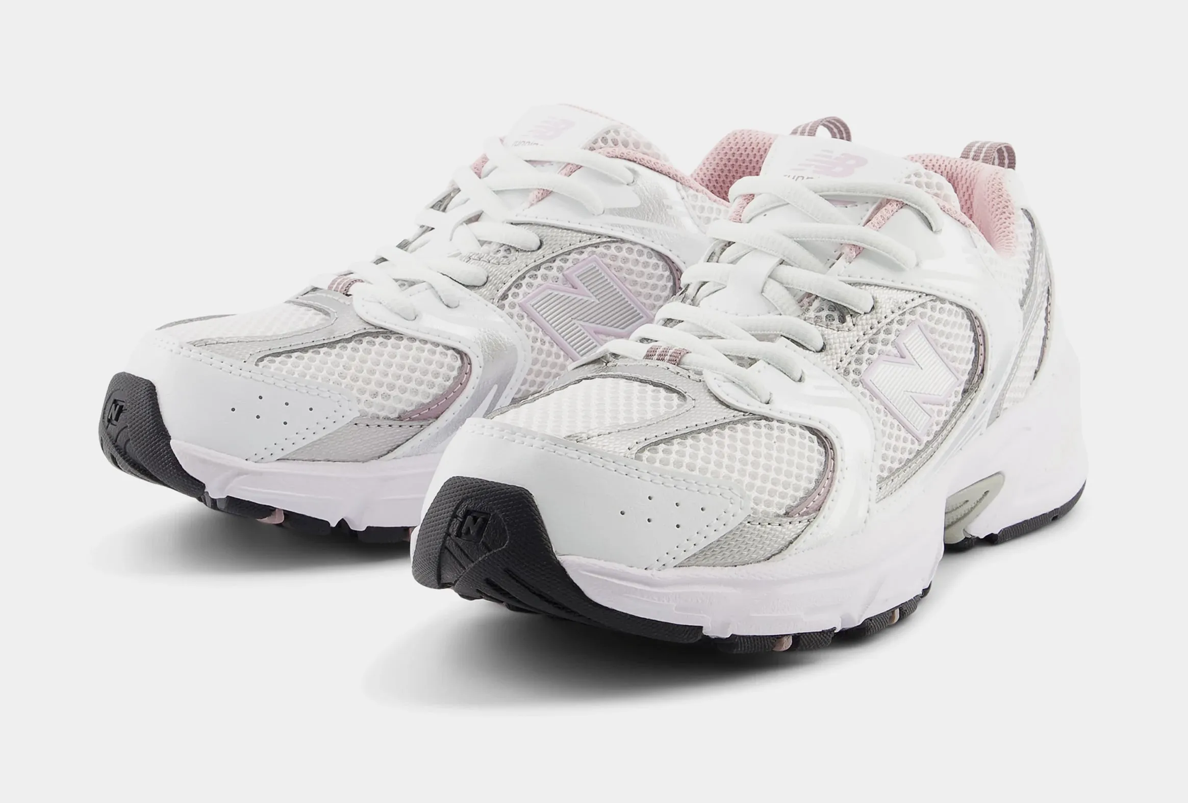 New Balance 2002r Nightwatch Green 530 Grade School Running Shoes (White/Century Pink)