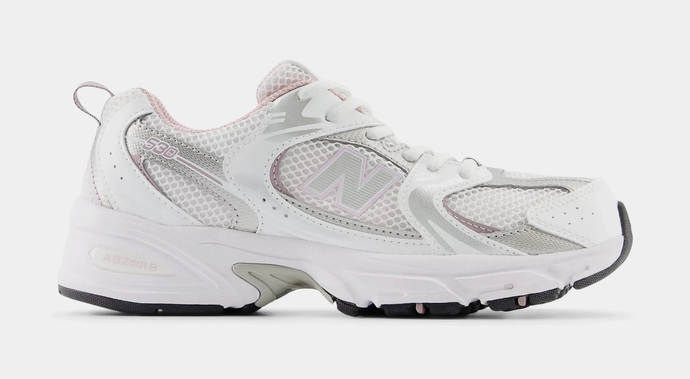 Running Shoes New Balance 530 Grade School Running Shoes (White/Century Pink)