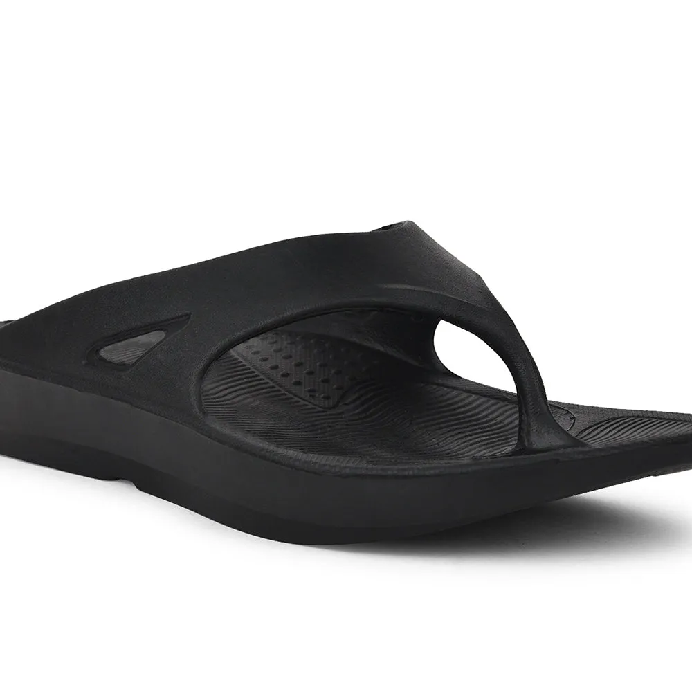 A-HA Casual Black Slippers For Men STEP-STAR By Liberty Best Arch Support House Slippers