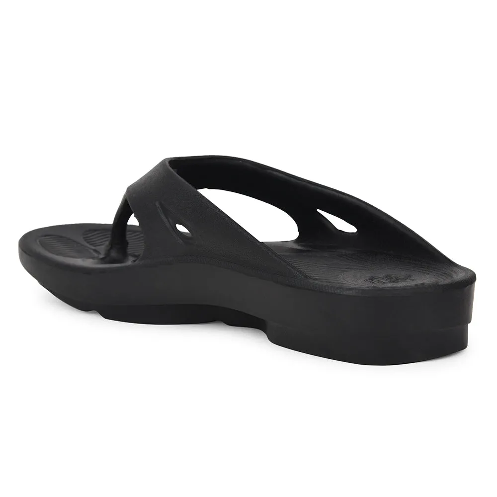 A-HA Casual Black Slippers For Men STEP-STAR By Liberty Slippers For Achilles Tendonitis