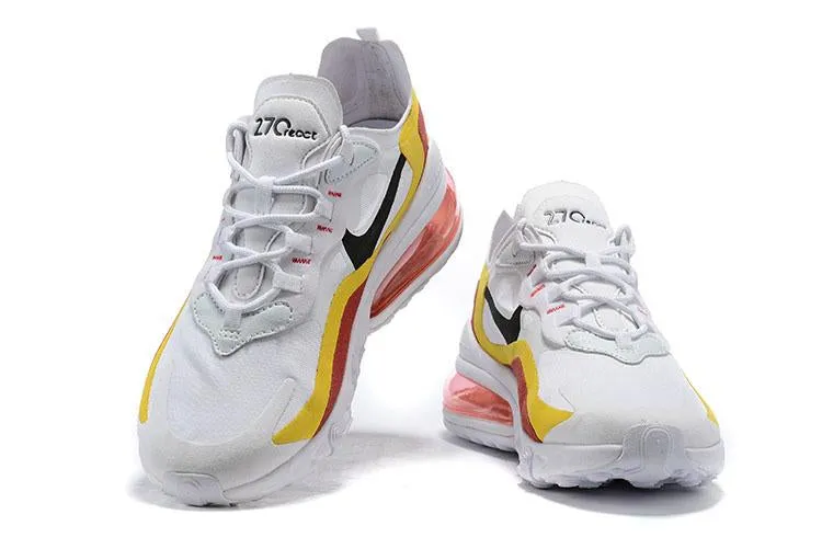 Nike Air Max 270 React GS 'White Orange Red' Sneaker Shoes Sale Men Size 5.5 - 11 Asics Walk Shoes