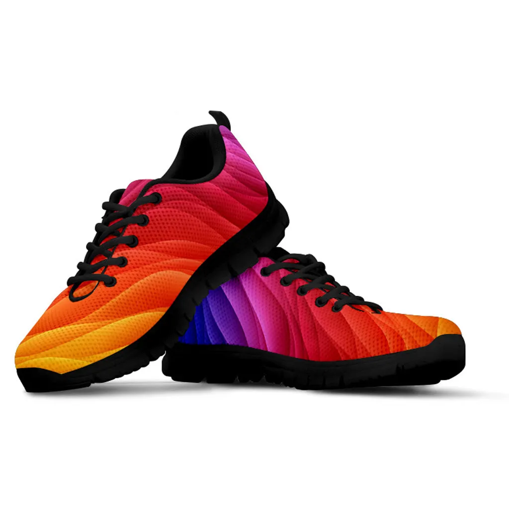 Buy Sell Trade Sneakers Near Me Rainbow Wave Women's Athletic Sneakers