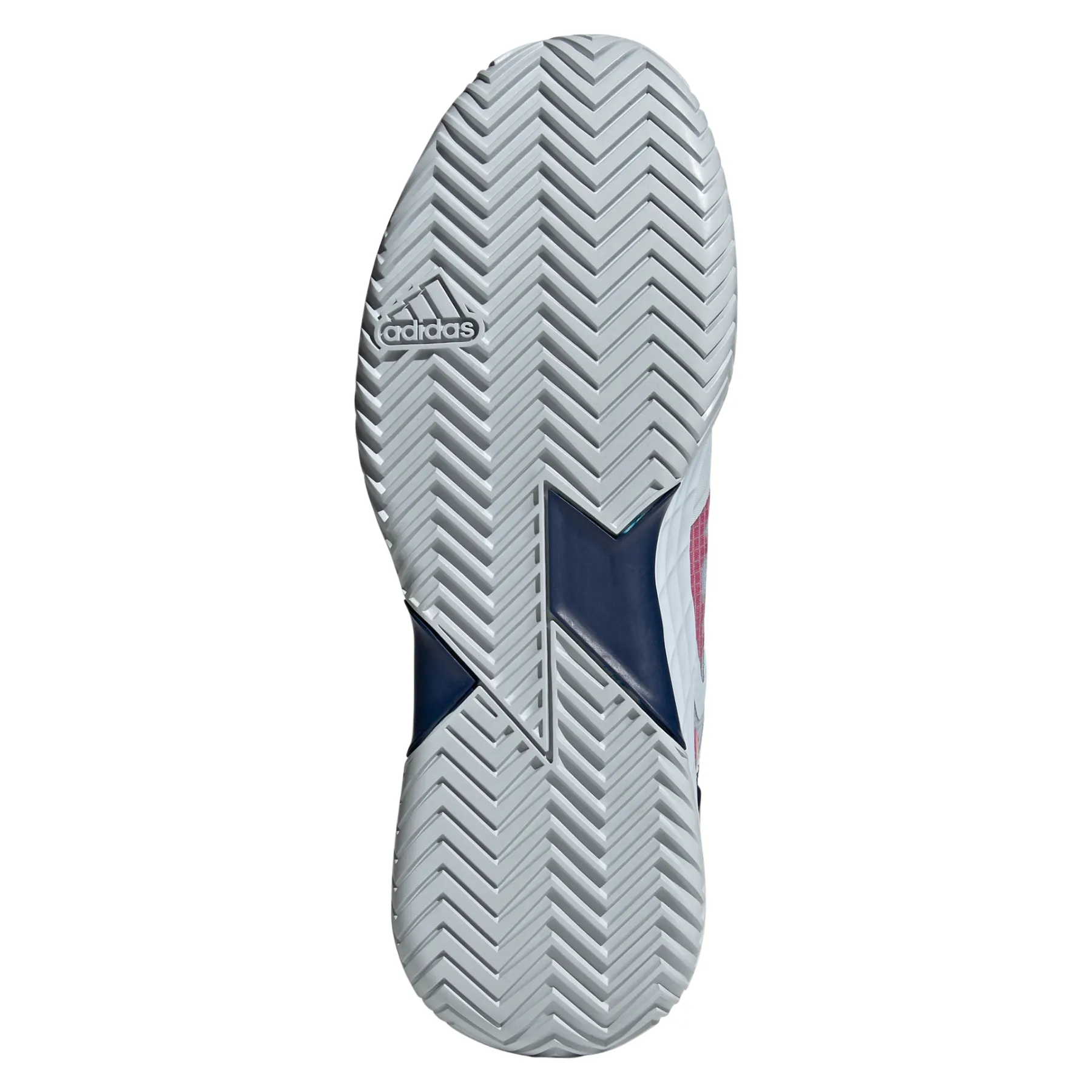 Adidas Adizero Ubersonic 4.1 Men Tennis Shoes - Halo Blue/Dark Blue/Team Shock Pink Adidas Outlet Tennis Shoes