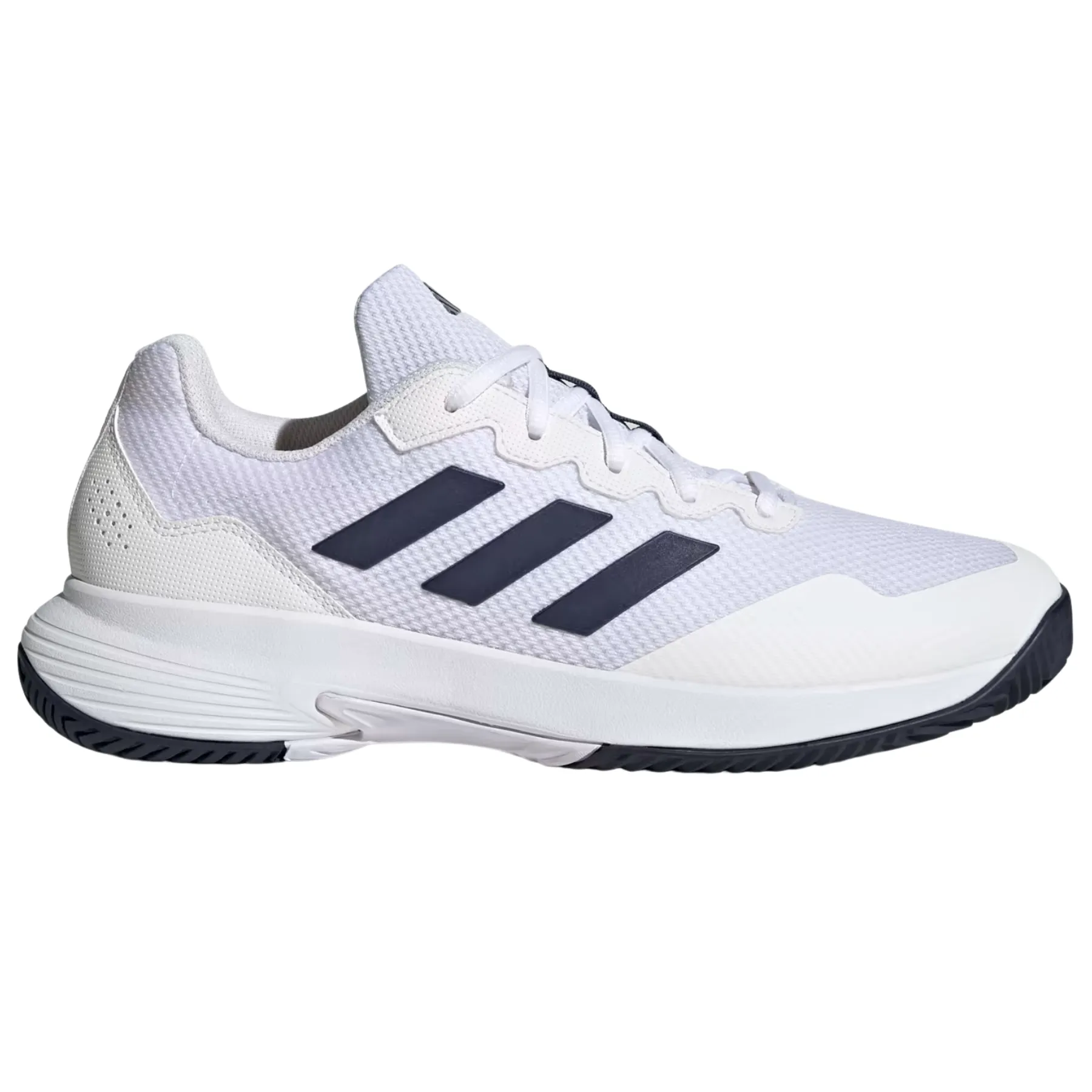 Slides Shoes Adidas Adidas Game Court 2.0 Mens Tennis Shoes - Cloud White / Team Navy Blue 2 / Cloud White