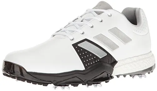 Adidas Youth Basketball Shoes adidas Men's Adipower Boost 3 Golf Shoe, White/Silver Metallic/Black, 9.5 M US
