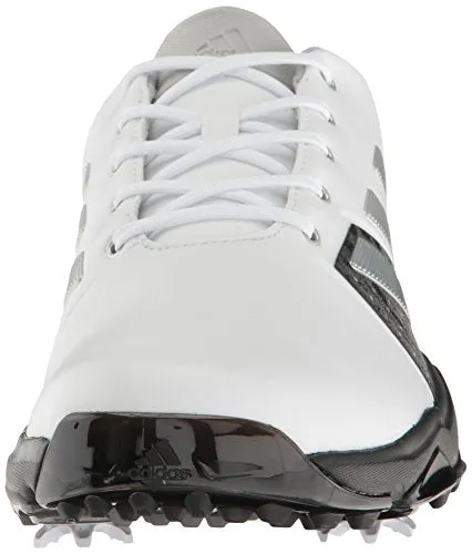 Adidas Grand Court Alpha 00s Shoes adidas Men's Adipower Boost 3 Golf Shoe, White/Silver Metallic/Black, 9.5 M US