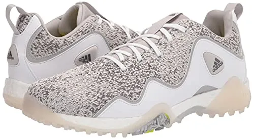 Adidas Golf Shoe Spikes adidas Men's Codechaos 21 Primeblue Spikeless Golf Shoes, Footwear White/Grey Four/Grey Two, 11