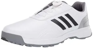 Maroon Adidas Tennis Shoes adidas Men's CP Traxion BOA Golf Shoe, FTWR White/Grey six/Silver Metallic, 9.5 M US