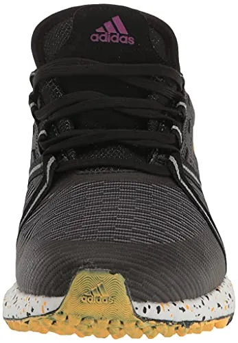 Adidas Bicycle Shoes adidas Men's Solarthon Primegreen Spikeless Golf Shoes, Core Black/Purple/Solar Gold, 13