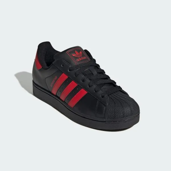 Adidas Men's Superstar Ii Shoes - Black / Better Scarlet Adidas Pureboost 23 Running Shoes