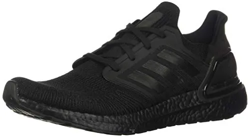 Adidas Soccer Shoes Laceless adidas Men's Ultraboost 20 Running Shoe, Black/Black/Solar Red, 11 M US