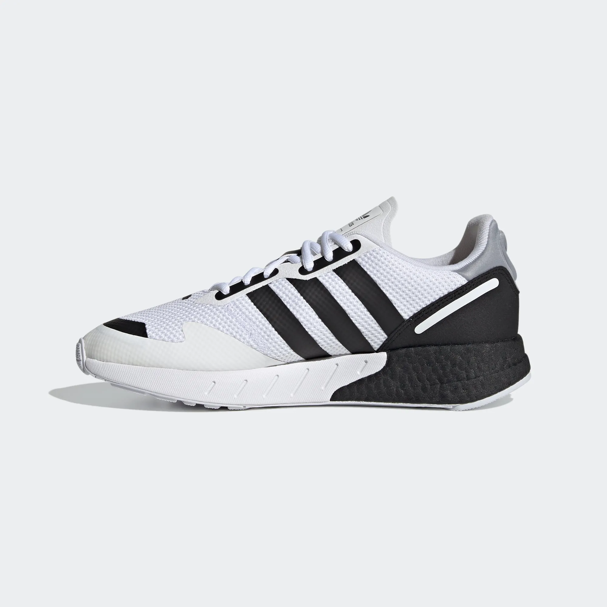Street Soccer Shoes Adidas Adidas - Men's ZX 1K Boost Shoes White/Black FX6510