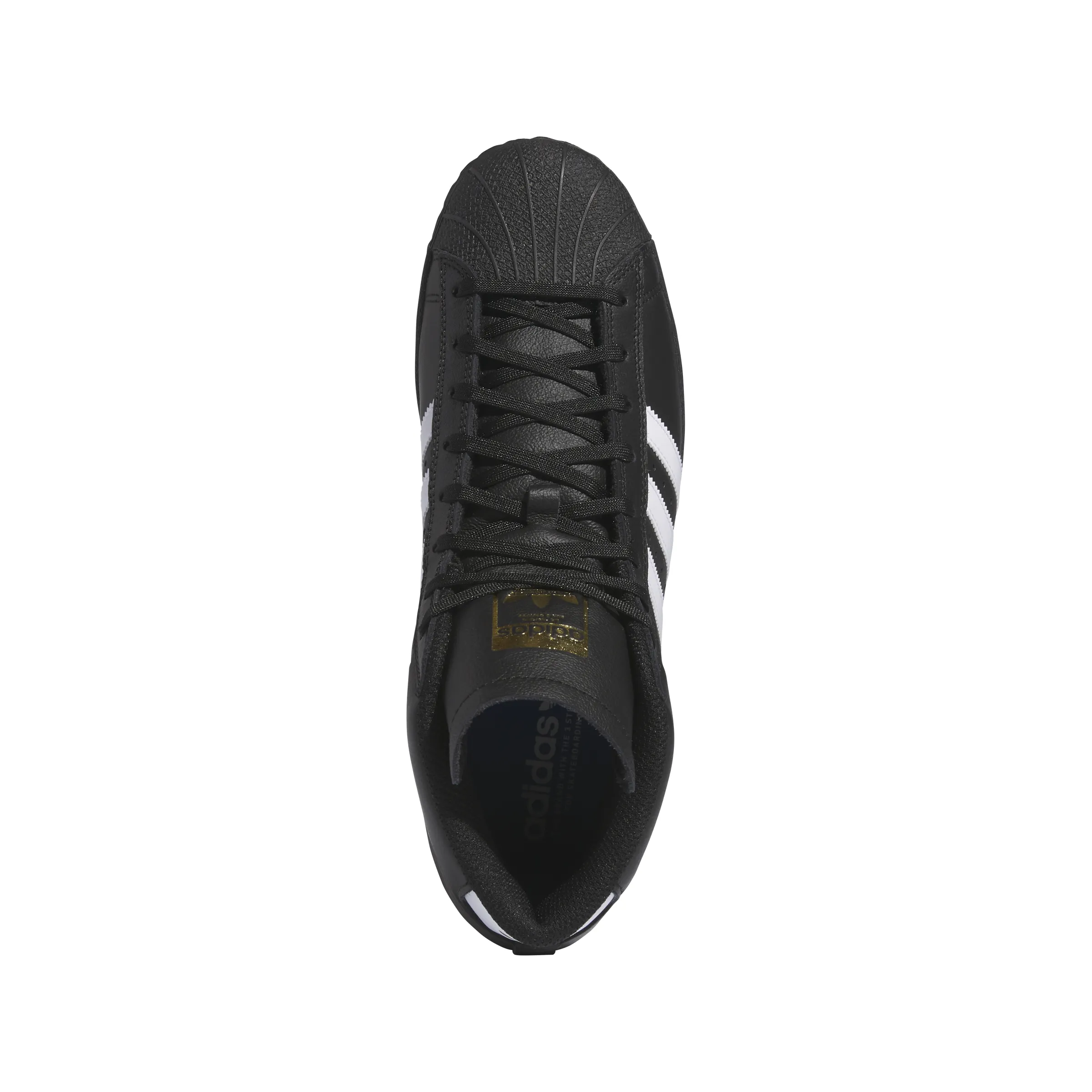 Adidas Pro Model ADV Shoes-Core Black/White/Gold Metal Adidas School Shoes
