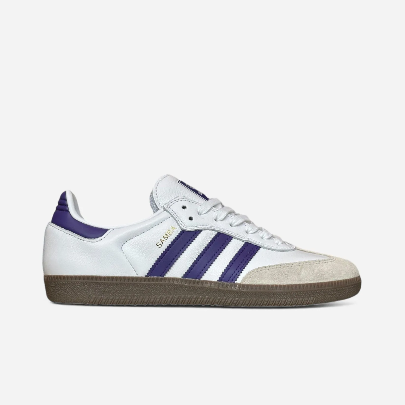 ADIDAS - Samba ADV Shoes - Footwear White/Core Purple/Gold Metallic Adidas Skeleton Shoes