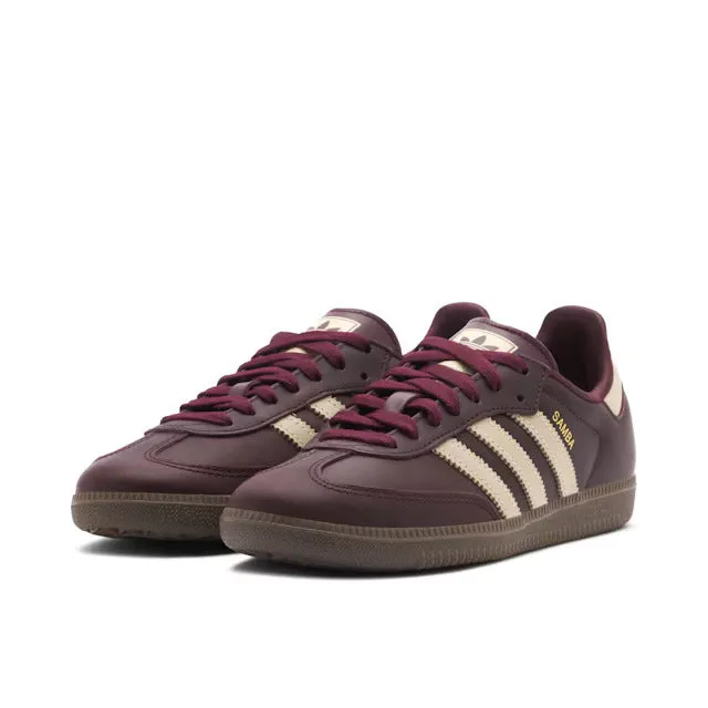 Adidas S2g 24 Leather Spikeless Golf Shoes Adidas Samba OG Maroon Crystal Sand -Preorder