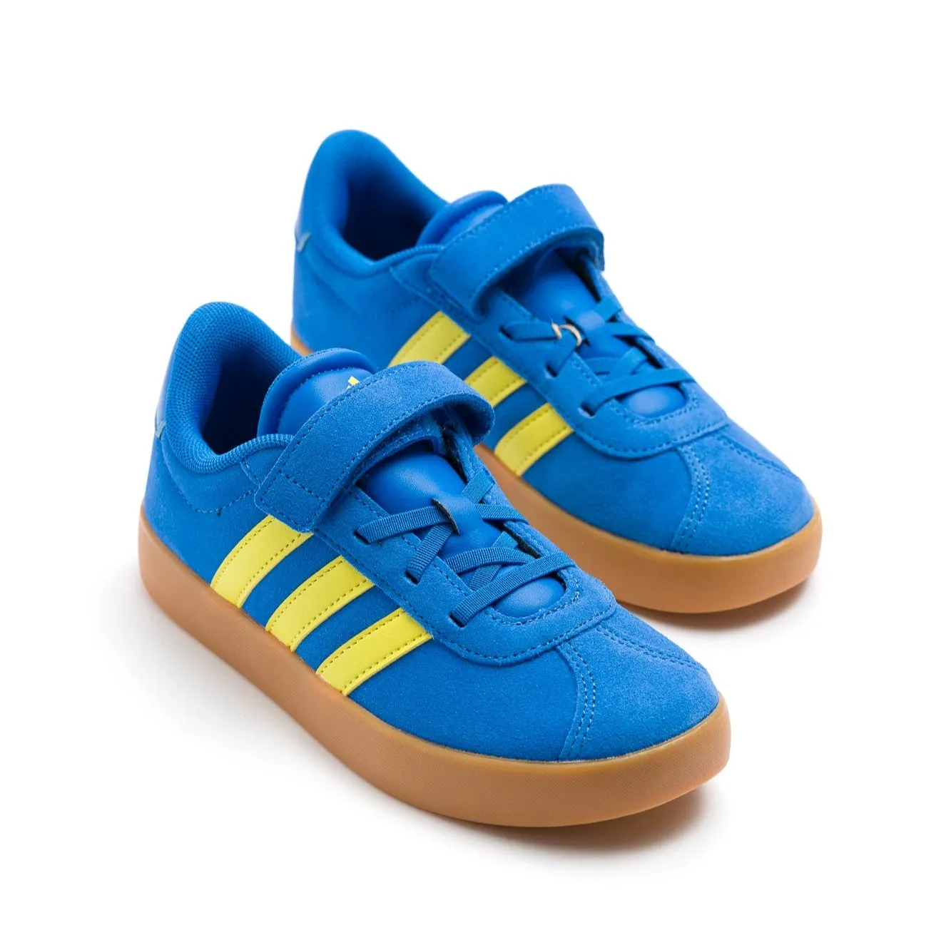 Adidas VL Court 3.0 Elastic Lace Kids Shoes - Royal/Yellow Adidas Dragon Shoe