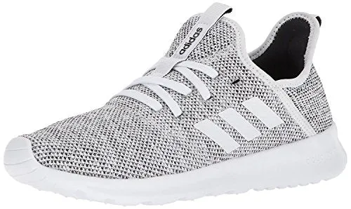 adidas Women's Cloudfoam Pure Running Shoe, white/white/black, 8 Medium US Adidas Shoes Sizing