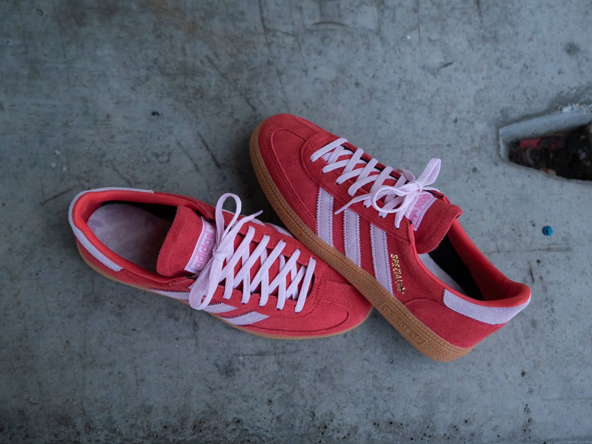 Adidas Women's Handball Spezial 'Red/Clear Pink' Basketball Shoe Adidas