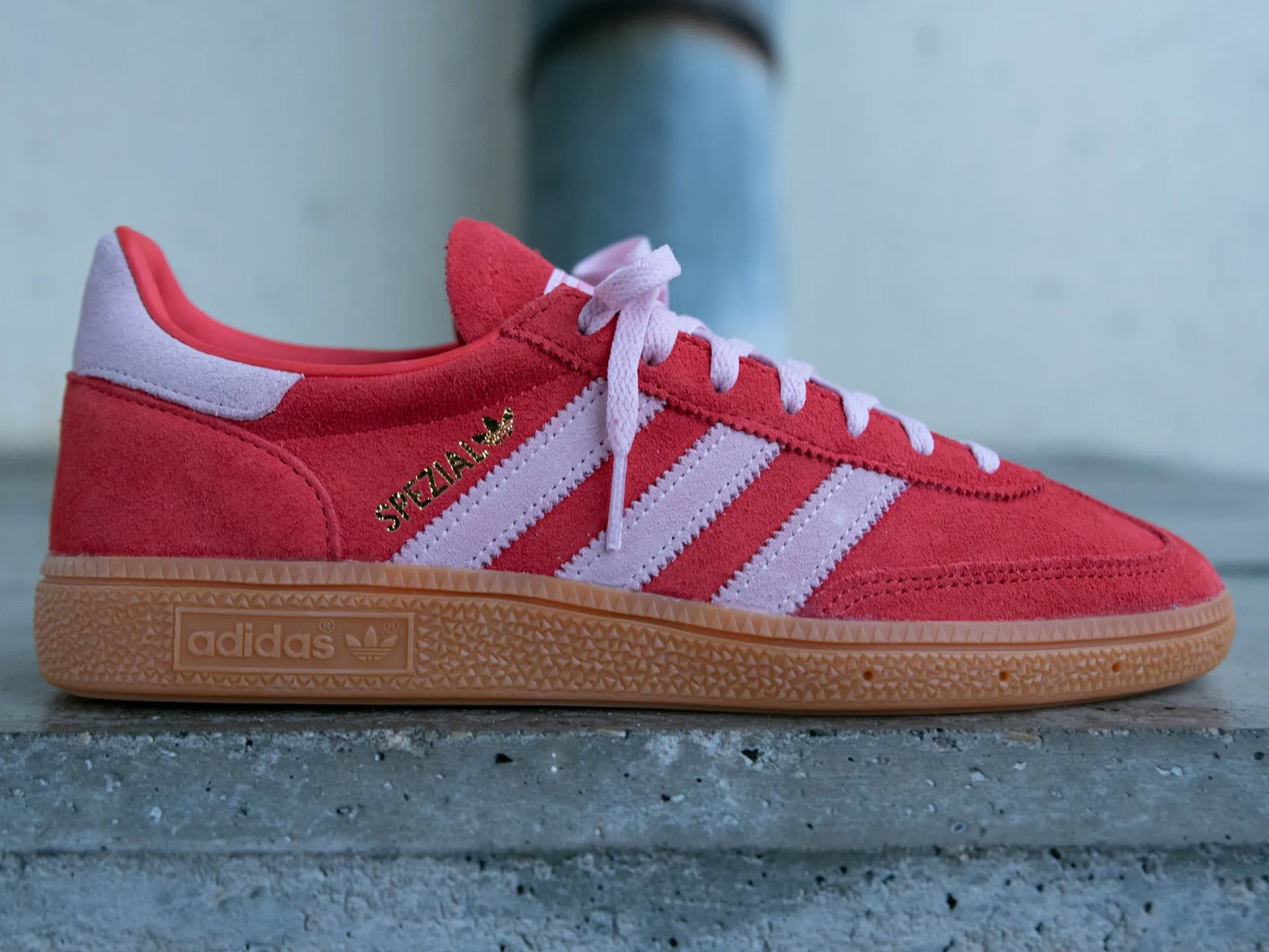 Adidas Women's Handball Spezial 'Red/Clear Pink' Adidas 2014 Shoes