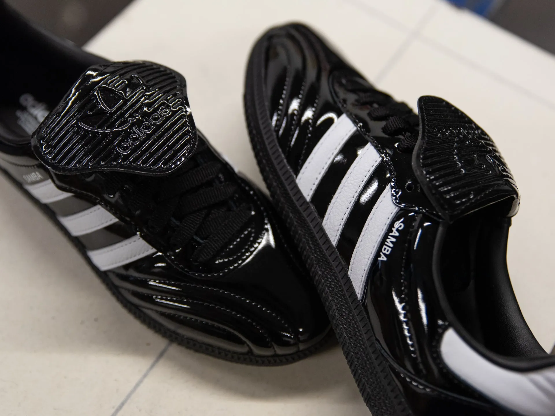 Adidas Women's Samba LT 'Black Patent' Adidas Slip On Running Shoes