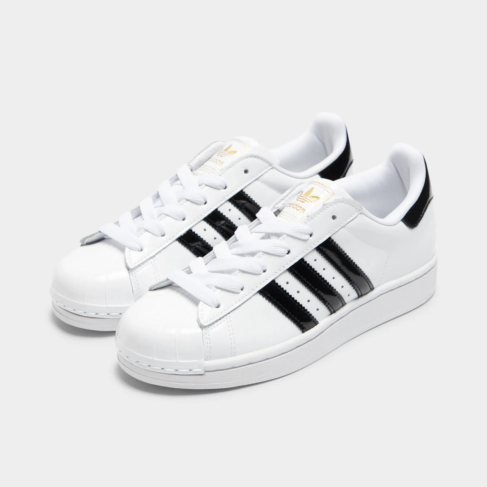 adidas Women's Superstar II White / Core Black - Gold Metallic Adidas West Ham Shoes