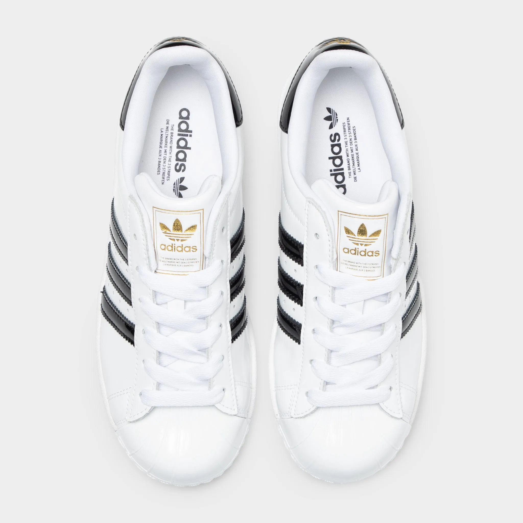 adidas Women's Superstar II White / Core Black - Gold Metallic Adidas Crazyflight Shoes