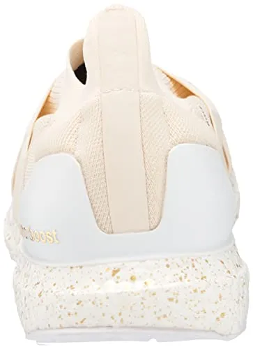 adidas Women's Ultraboost 5.0 DNA Running Shoe, Wonder White/Gold Metallic/White, 9 One Piece Adidas Shoes