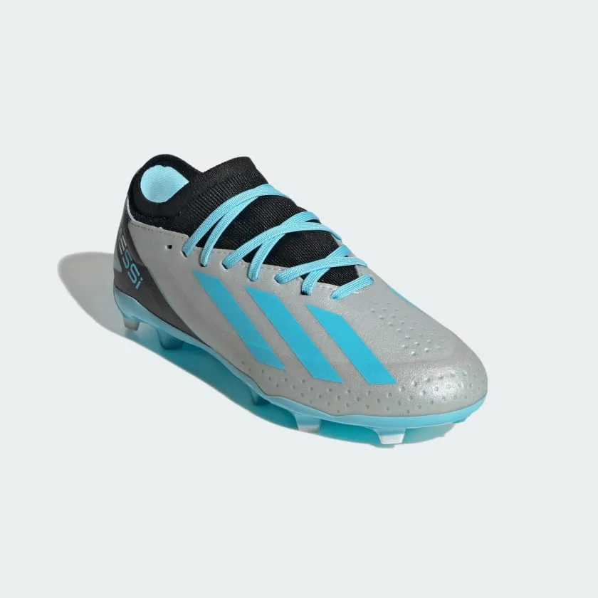 ADIDAS X CRAZYFAST MESSI.3 FIRM GROUND BOOTS - SILVER Adidas Woven Shoes