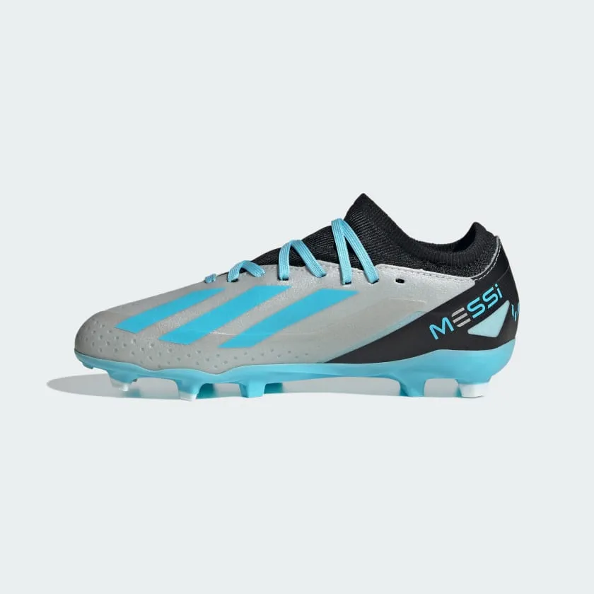 ADIDAS X CRAZYFAST MESSI.3 FIRM GROUND BOOTS - SILVER Adidas Tokyo Shoes Suede