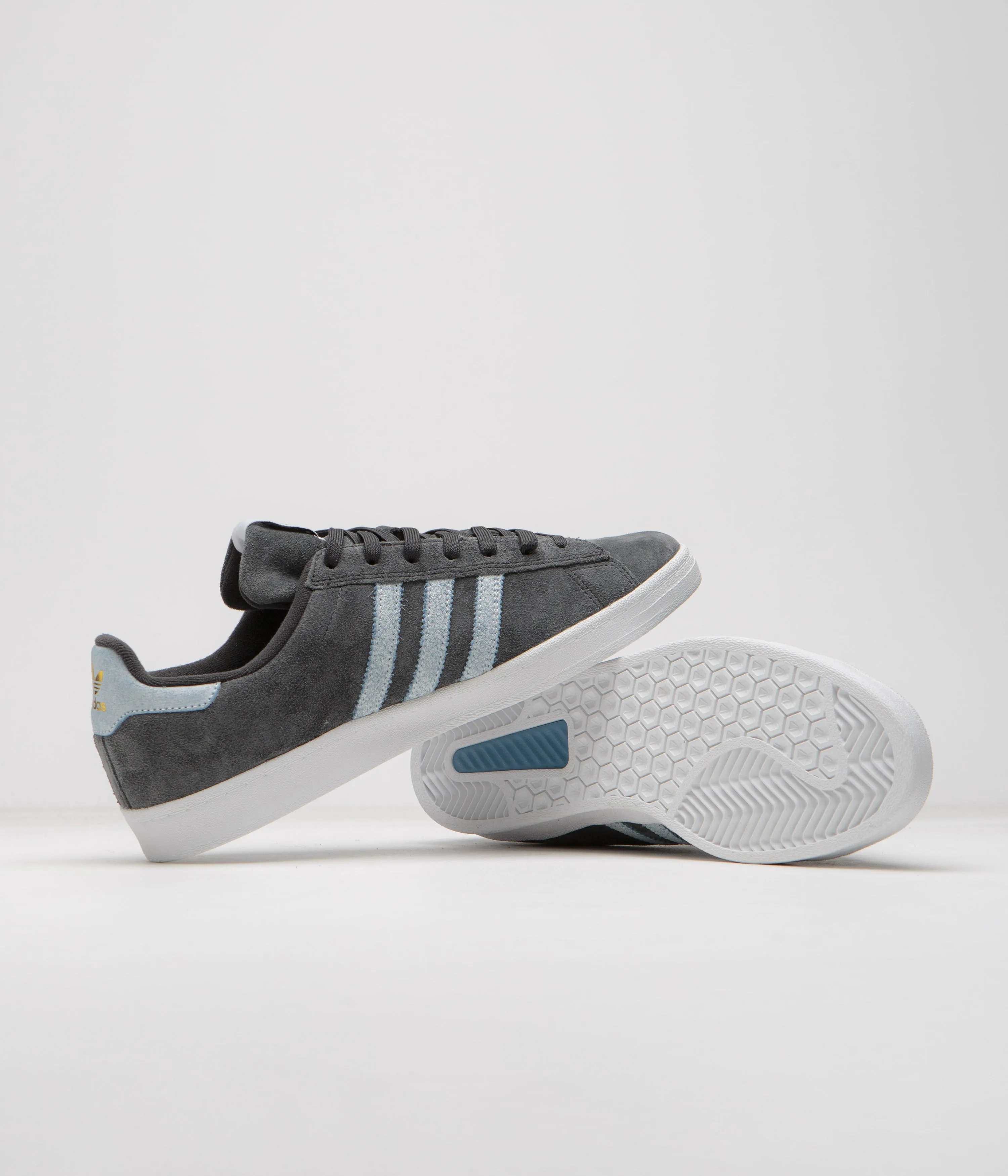 Adidas Shoes Skateboarding Adidas x Henry Jones Campus ADV Shoes - Carbon / Cloud White / Light Blue