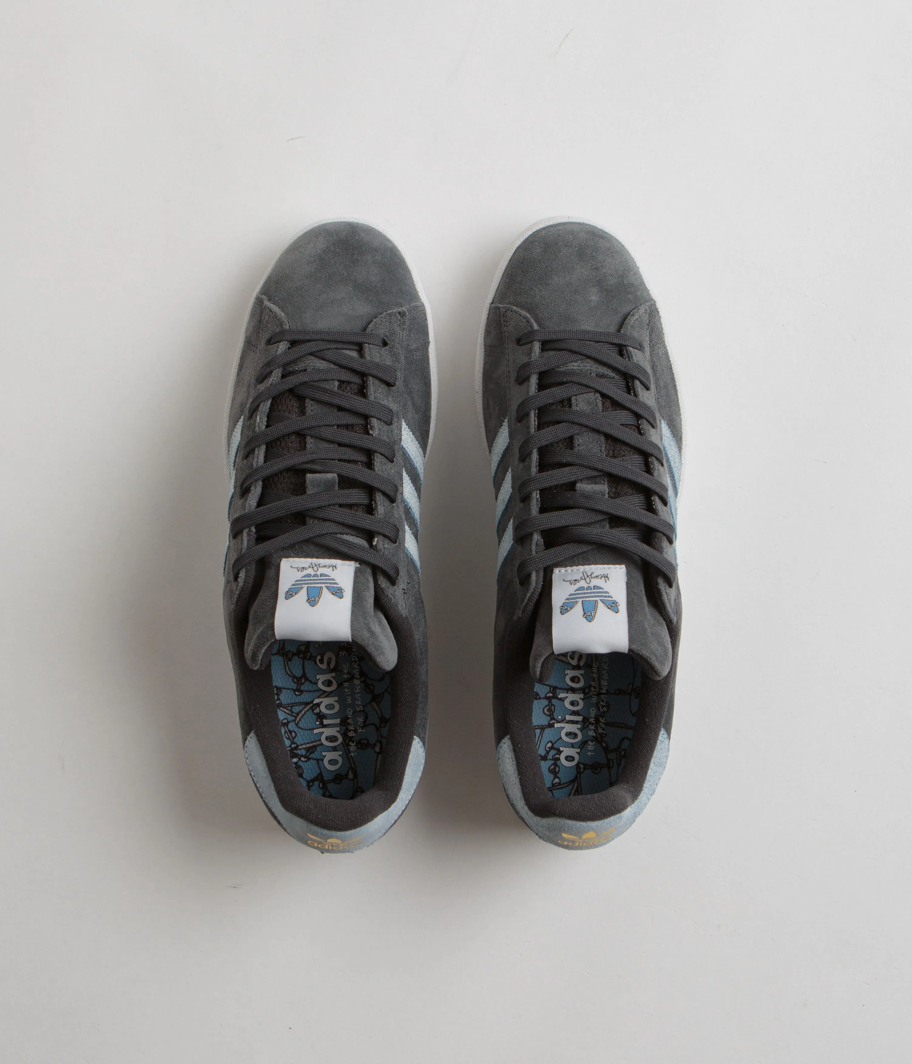 Adidas x Henry Jones Campus ADV Shoes - Carbon / Cloud White / Light Blue Adidas 3d Shoes