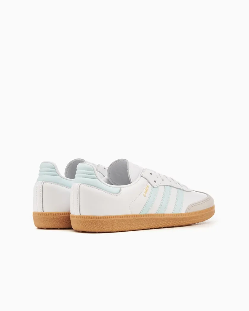Adidas Kids' Samba Og Shoes - White / Semi Flash Aqua Adidas White Shoes