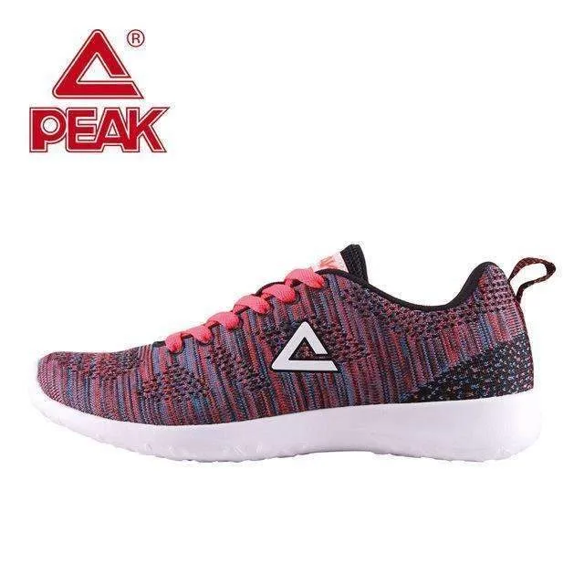 PEAK Women Walking Shoes Breathable Textile Lace Up Cushion Women Platform Sneakers Sport Flats Jogging Walking Shoes Zapatillas Roger Federer Sneakers