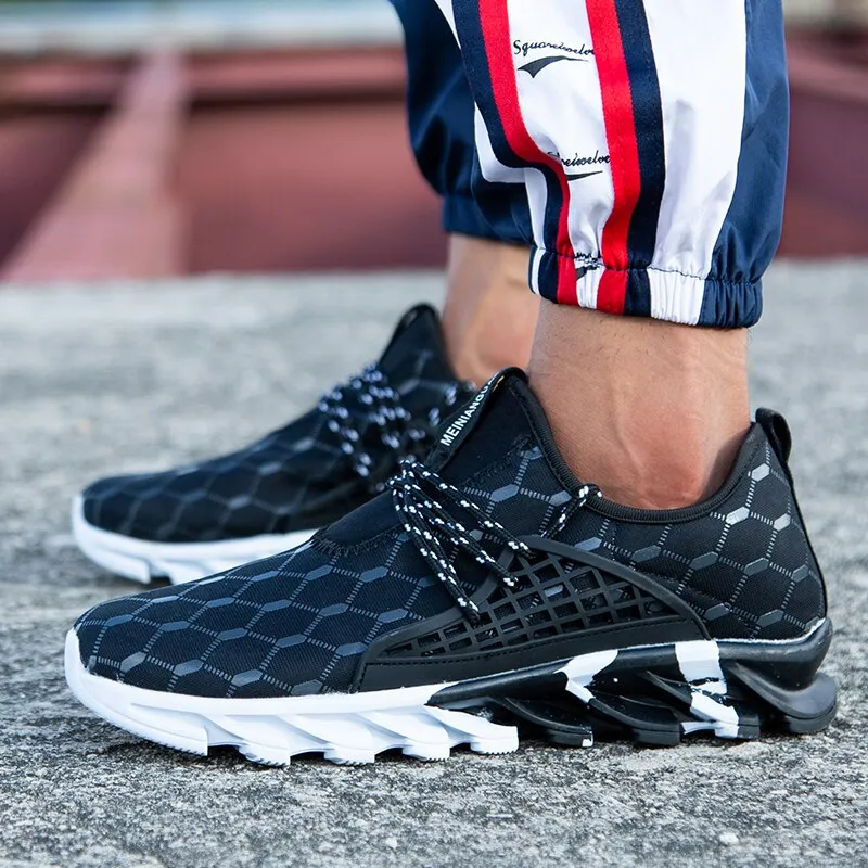Shoe Collection Flats Men Casual Blade Shoes Mesh Sneakers Men Breathable Outoor Walking Flat Men Shoes Trainers Custom Logo Packing for Drop Shipping