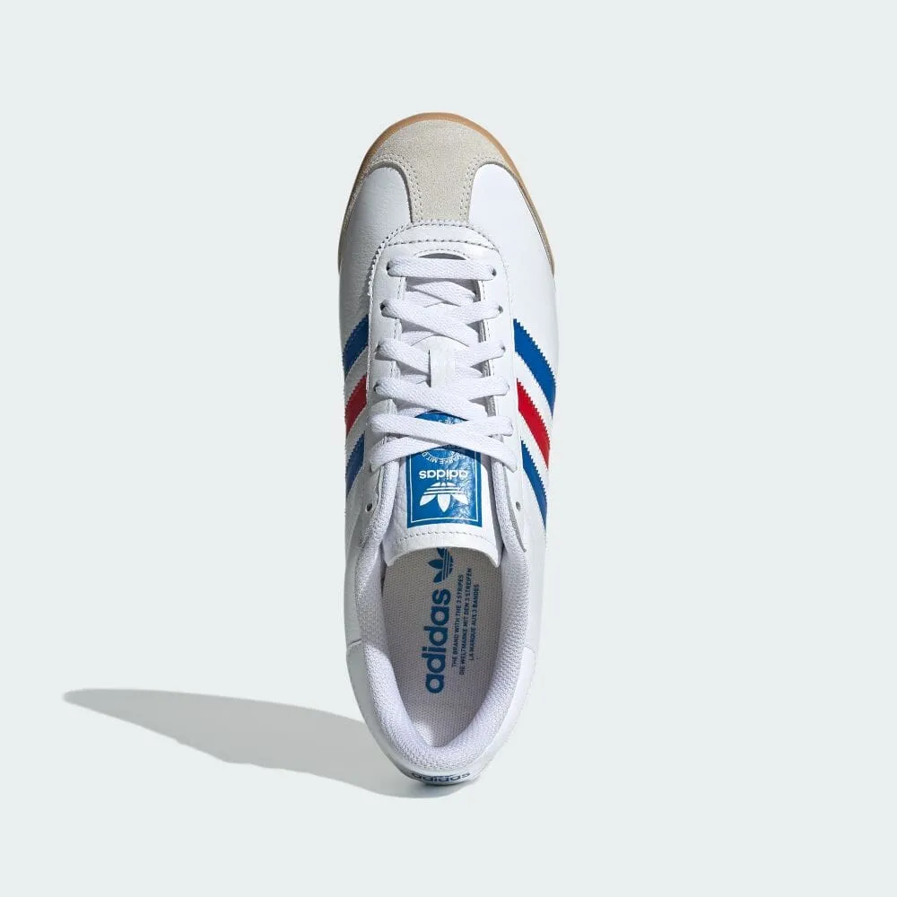 Adidas Spikeless Golf Shoes Adidas K 74 White/Blue/Better Scarlet
