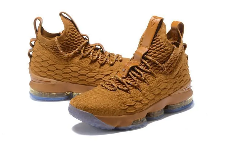 Dicks Asics Shoes Nike Lebron XV 15 Dark Gold Men Shoes Sale Size US7,8,8.5,9,10,11,12