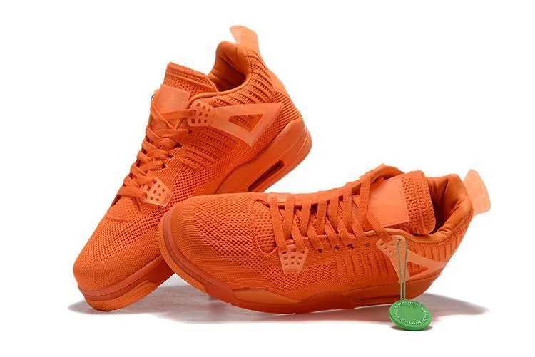 Nike Air Jordan 4 Flyknit 'Total Orange' Basketball Men Sale Shoes Sneaker Size US 7 - 13 Asics London Marathon Shoes