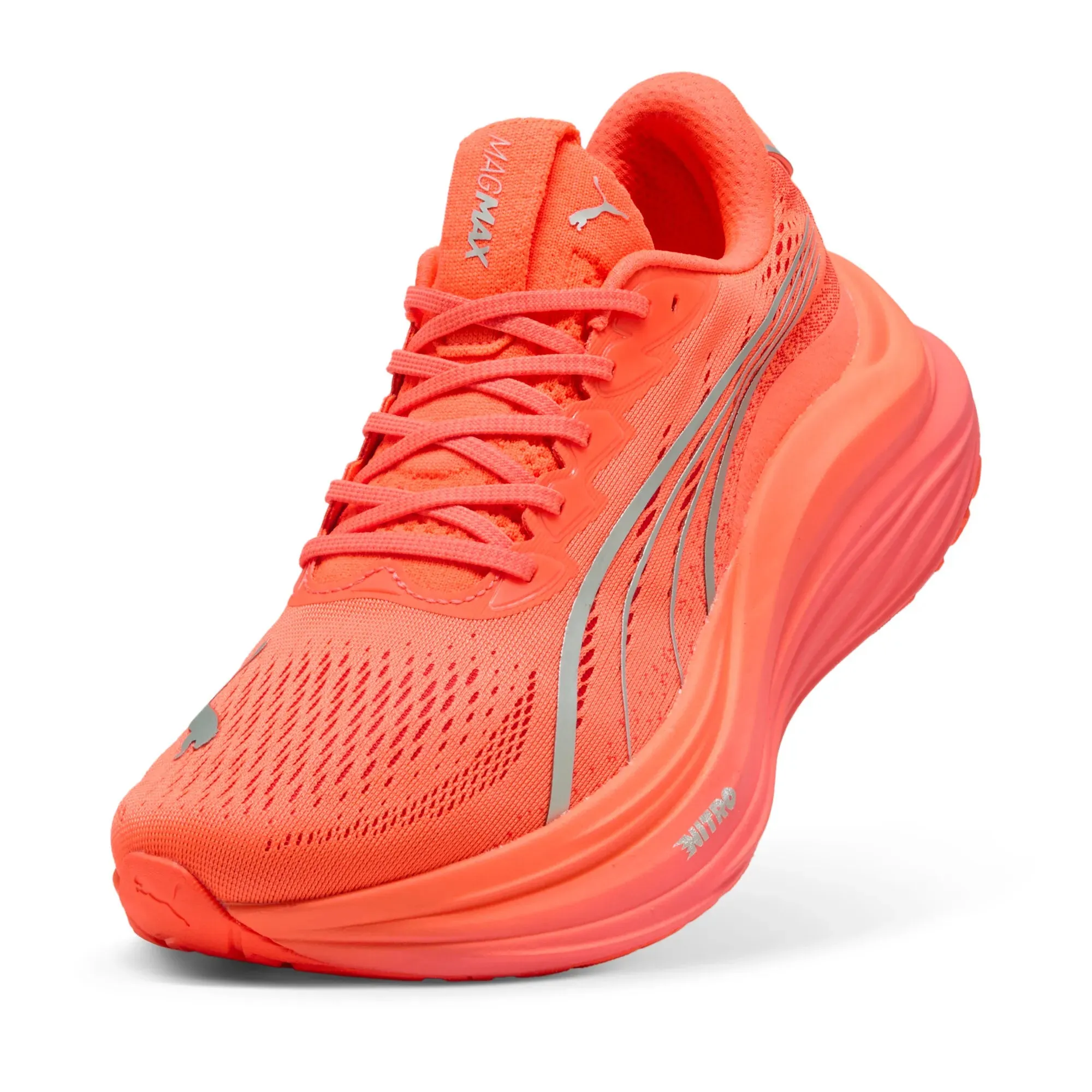Puma MagMax NITRO Glowing Red-Peach Frost Men Arch Support Asics Shoes