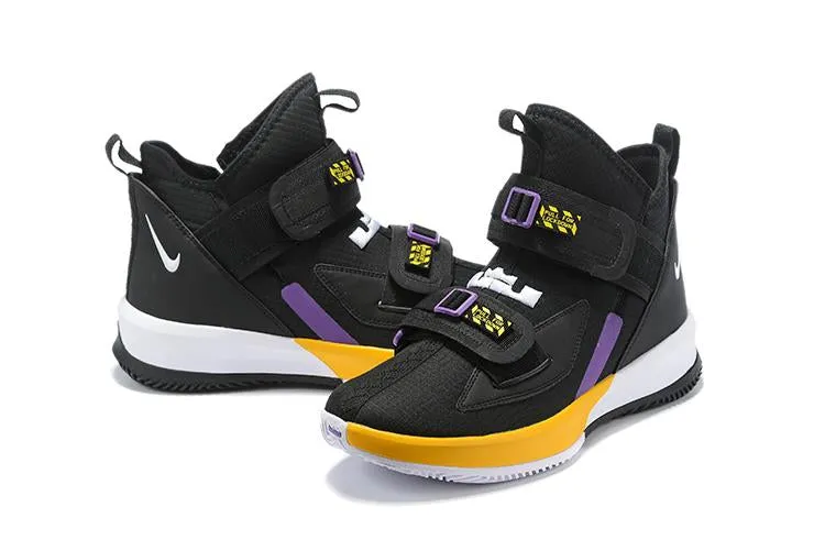 Asics Shoes Triathlon Nike Lebron Soldier XIII 13 Black Purple Yellow Men Sneaker Shoes Sale Size US7,8,8.5,9,10,11,12