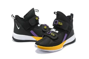 Nike Lebron Soldier XIII 13 Black Purple Yellow Men Sneaker Shoes Sale Size US7,8,8.5,9,10,11,12 Difference Between Asics Running Shoes