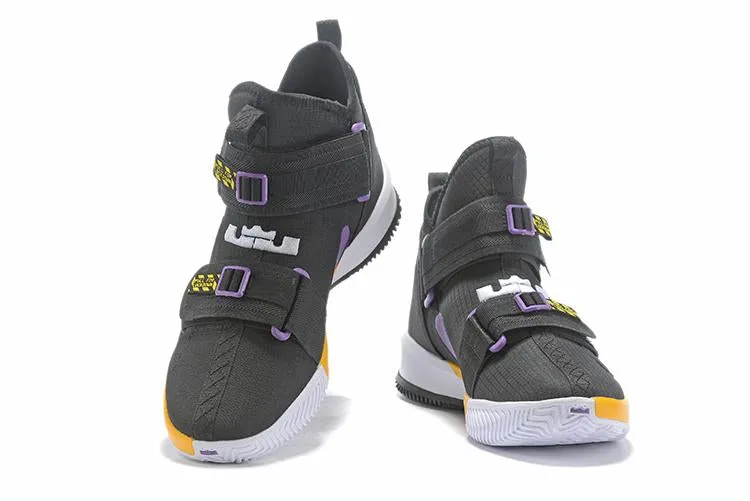 Asics Gel Solution Tennis Shoes Nike Lebron Soldier XIII 13 Black Purple Yellow Men Sneaker Shoes Sale Size US7,8,8.5,9,10,11,12