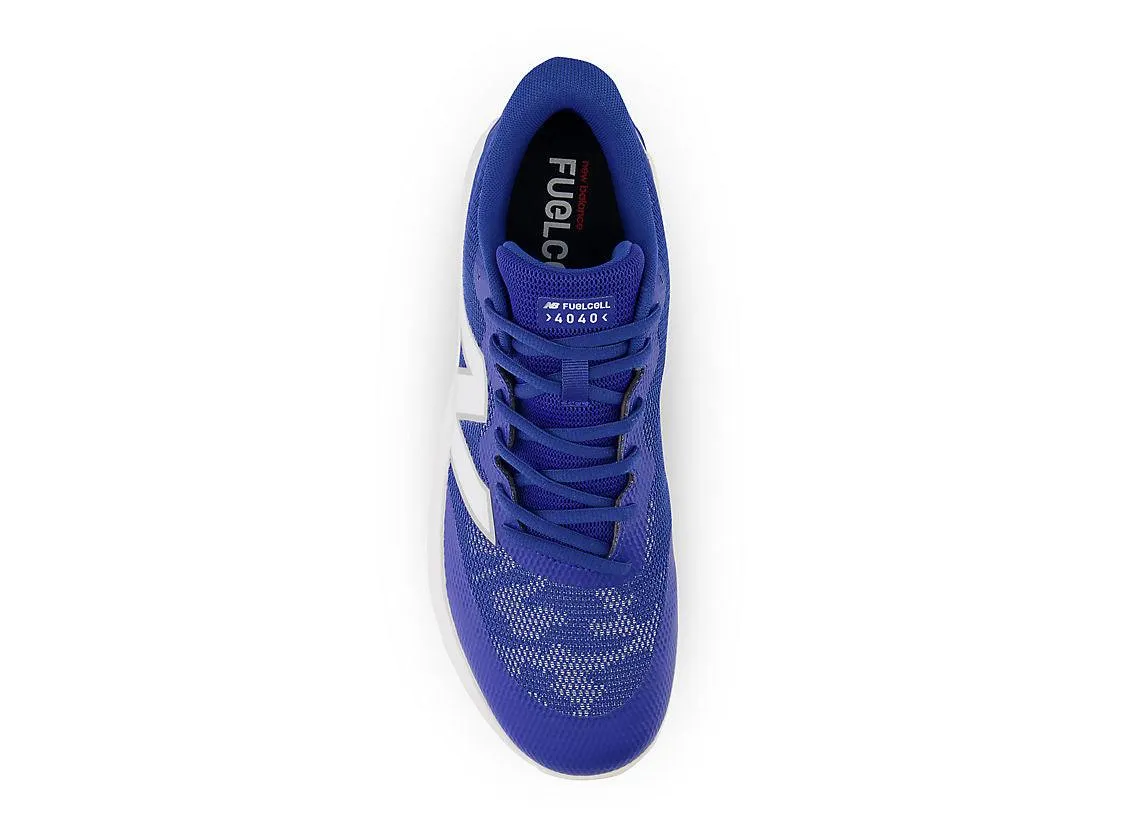 Hot New Balance Shoes New Balance Men's FuelCell 4040 V7 Turf Baseball Shoes - Team Royal / White - T4040TB7