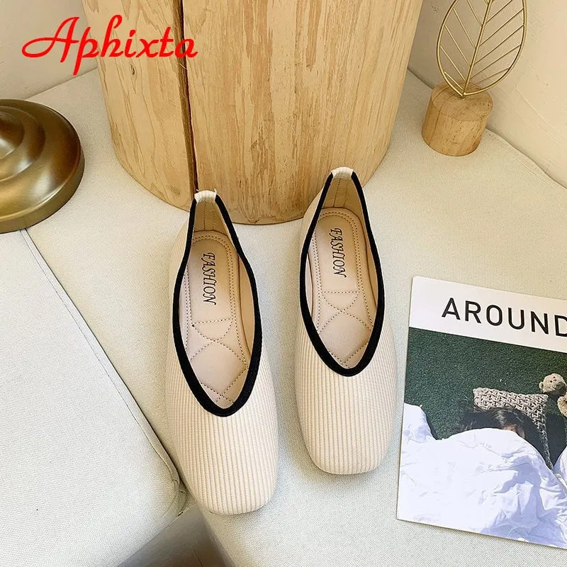 Jordan Loafers Cotton Fabric Flats Shoes Women Yellow Ballerina Socks Shoes