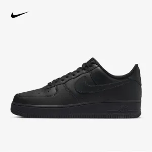 Air Force 1 Black & White Skate Shoes  Nike AF1 Casual Sports Sneakers for Men & Women, Comfortable Streetwear Asics Shoes Foot Locker