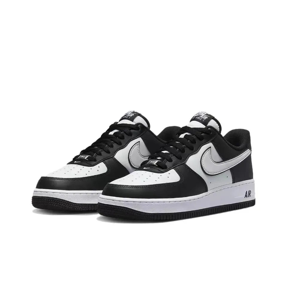 Air Force 1 Black & White Skate Shoes  Nike AF1 Casual Sports Sneakers for Men & Women, Comfortable Streetwear Asics Work Shoes Japan