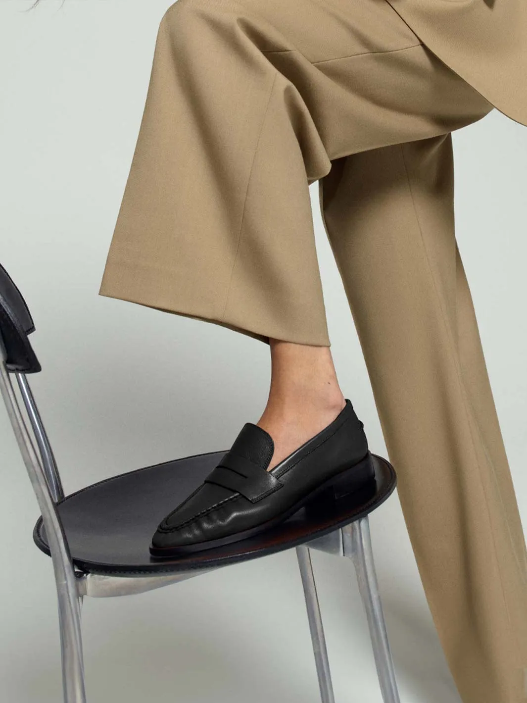 Airola Black Nappa Loafers Loafers Black And White